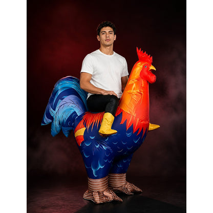 Large Inflatable Rooster Pool Float with Ride-On Seat for Adults and Kids main product view
