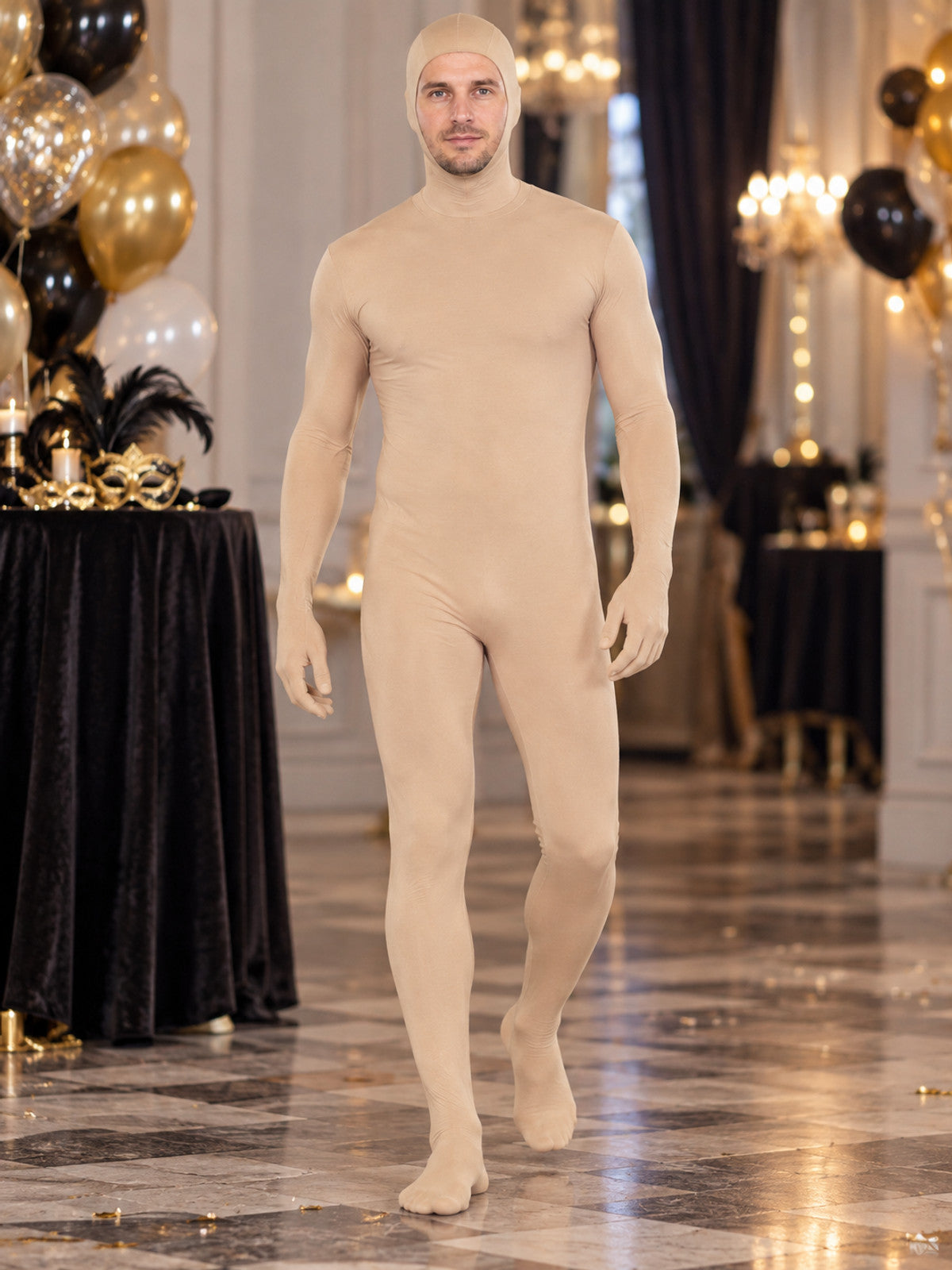 Skin-Tone Milk Silk Cosplay Bodysuit