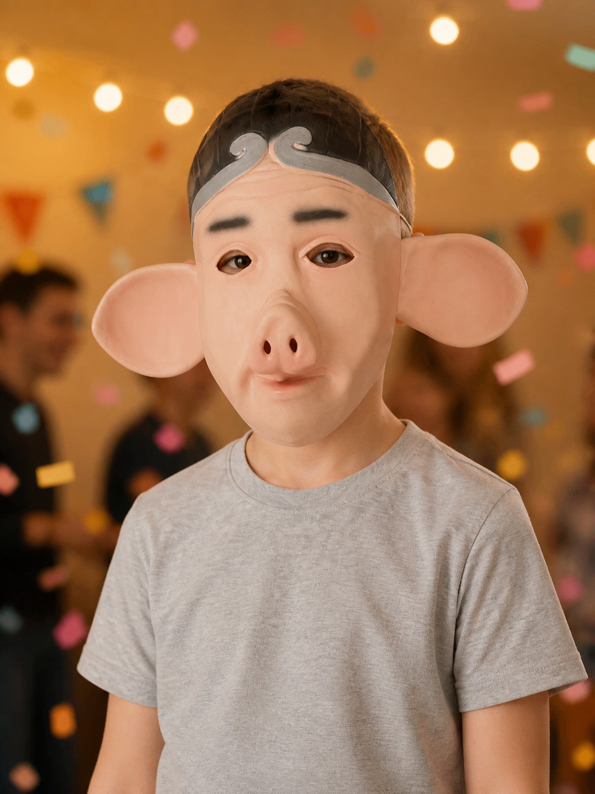 Full-Face Zhu Bajie Pig Carnival Mask lifestyle view