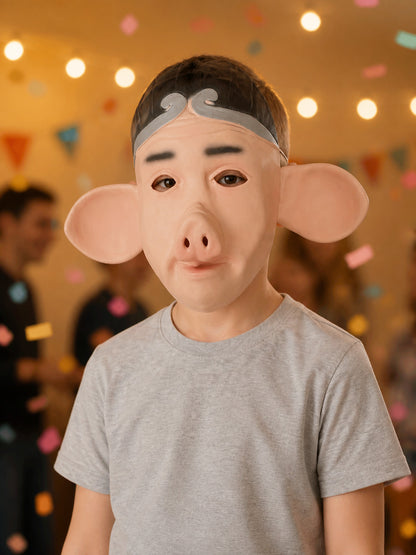 Full-Face Zhu Bajie Pig Carnival Mask lifestyle view