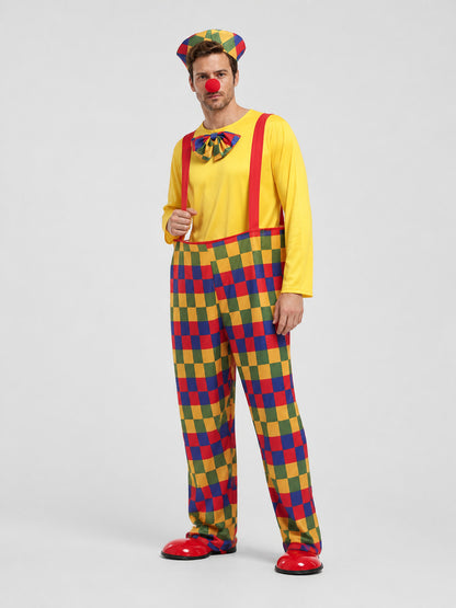 Clown Costume: Shirt, Jumpsuit, and Hat Costume Headwear detail