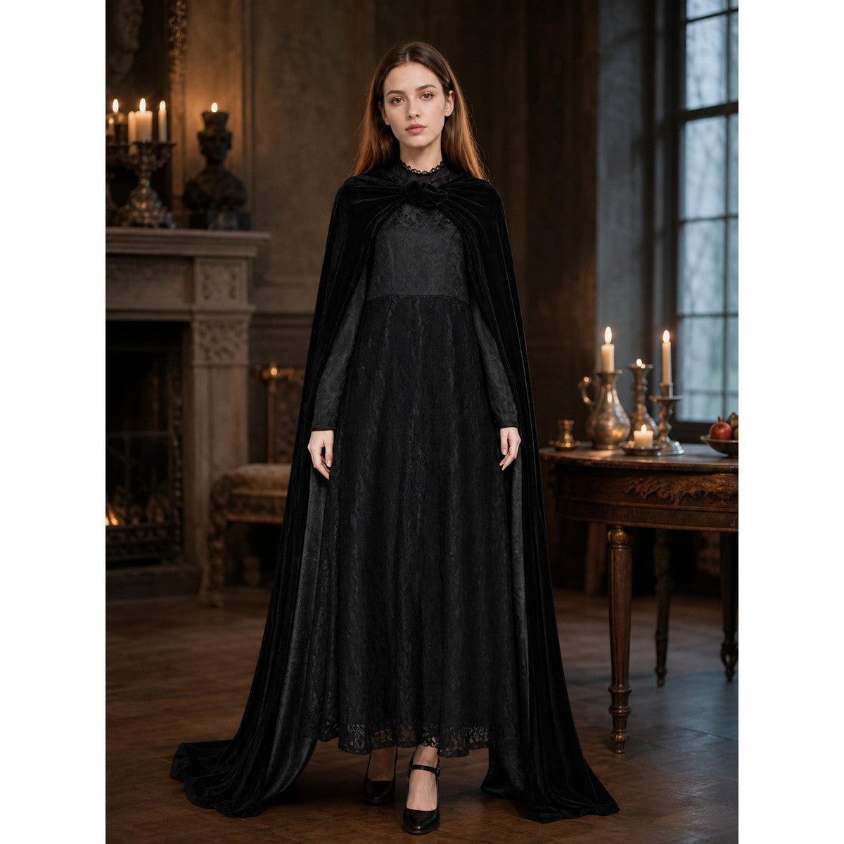 Elphaba Cosplay Costume: Dress, Cape, and Hat