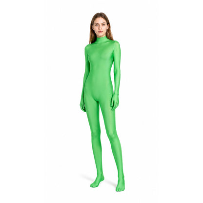 Form-Fitting Green Bodysuit for Carnival lifestyle