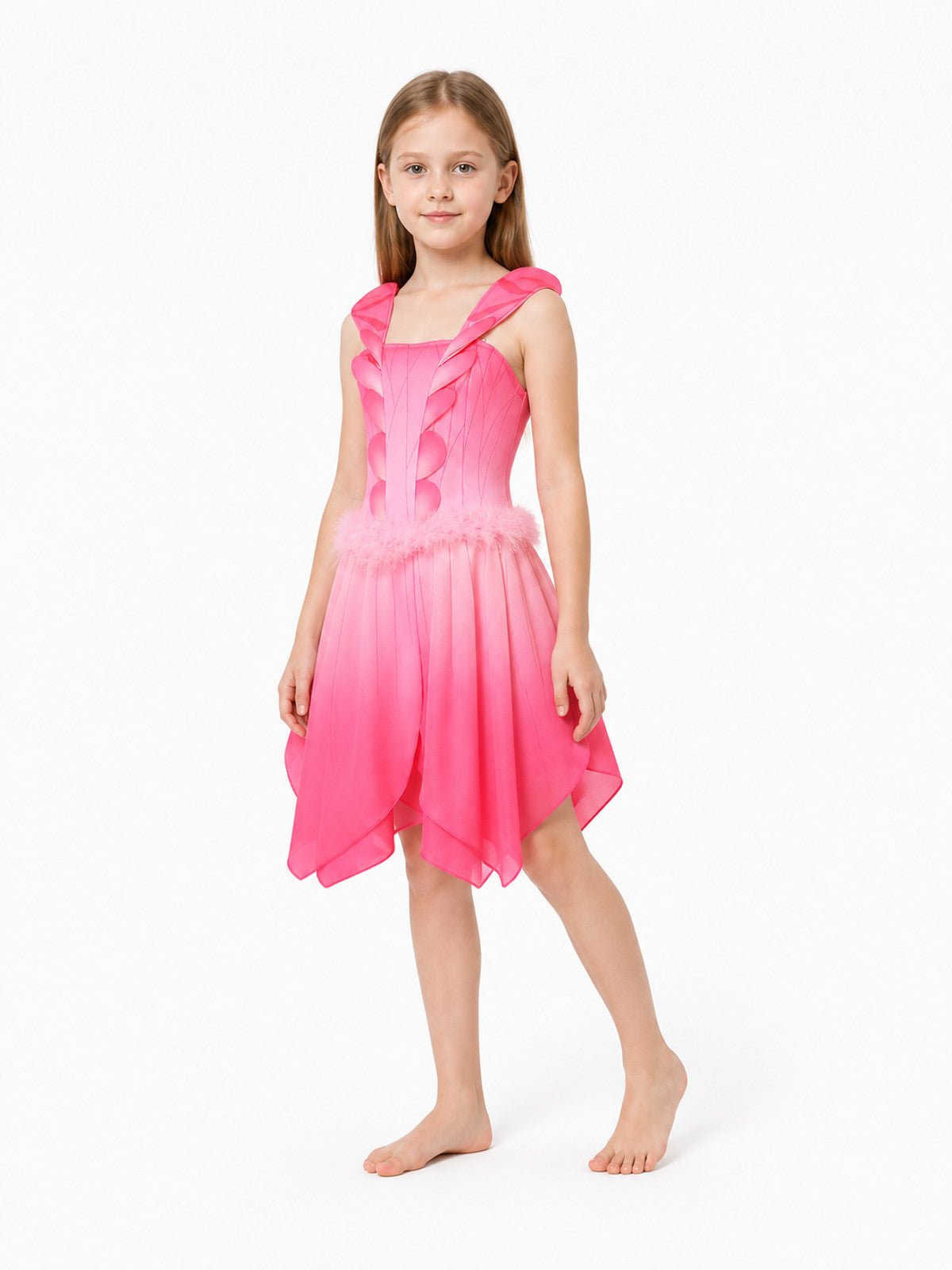 Pink Fairy Cosplay Dress with Full Skirt