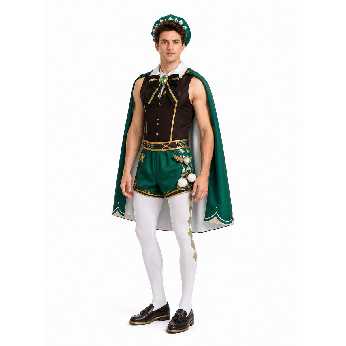 Venti Anime Cosplay Costume with Cape and Hat Costume Capes detail