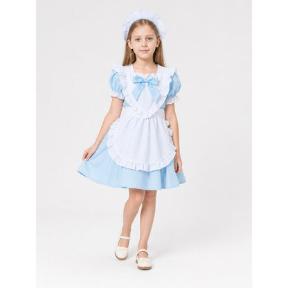 Maid-Style Dress with Apron and Headpiece