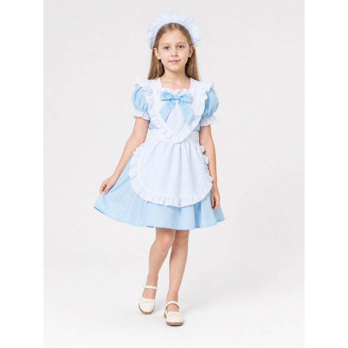Maid-Style Dress with Apron and Headpiece Costume Dresses detail
