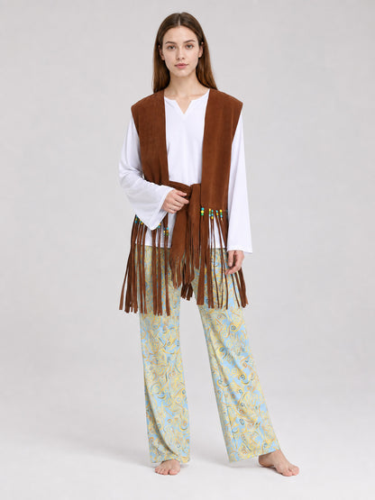 Costume Vest with Fringe, Brown Costumes detail