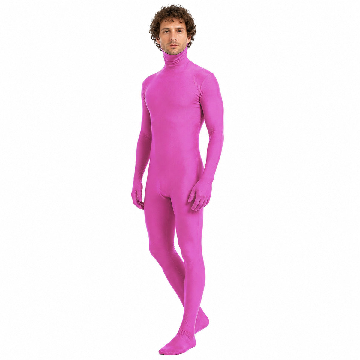 Hooded Zentai Jumpsuit with Open Face lifestyle