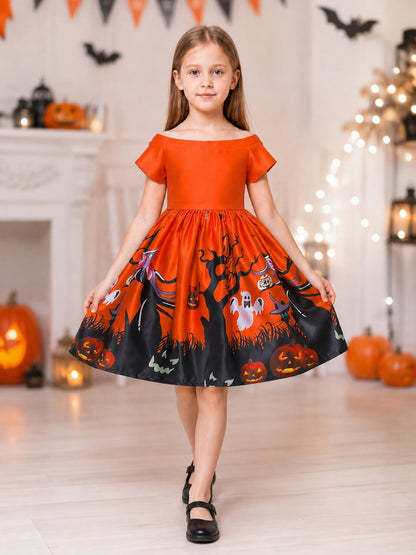Kids' Halloween Costume Dress with Hat lifestyle view