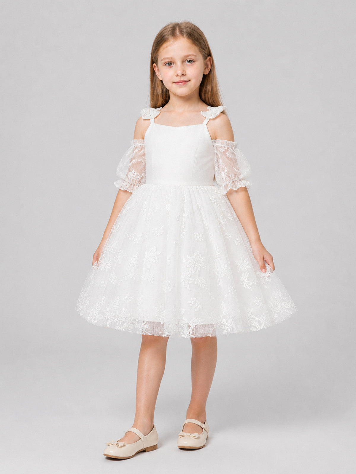 Girls' Dressy Embroidered Dress with a Full Skirt Costume Dresses detail