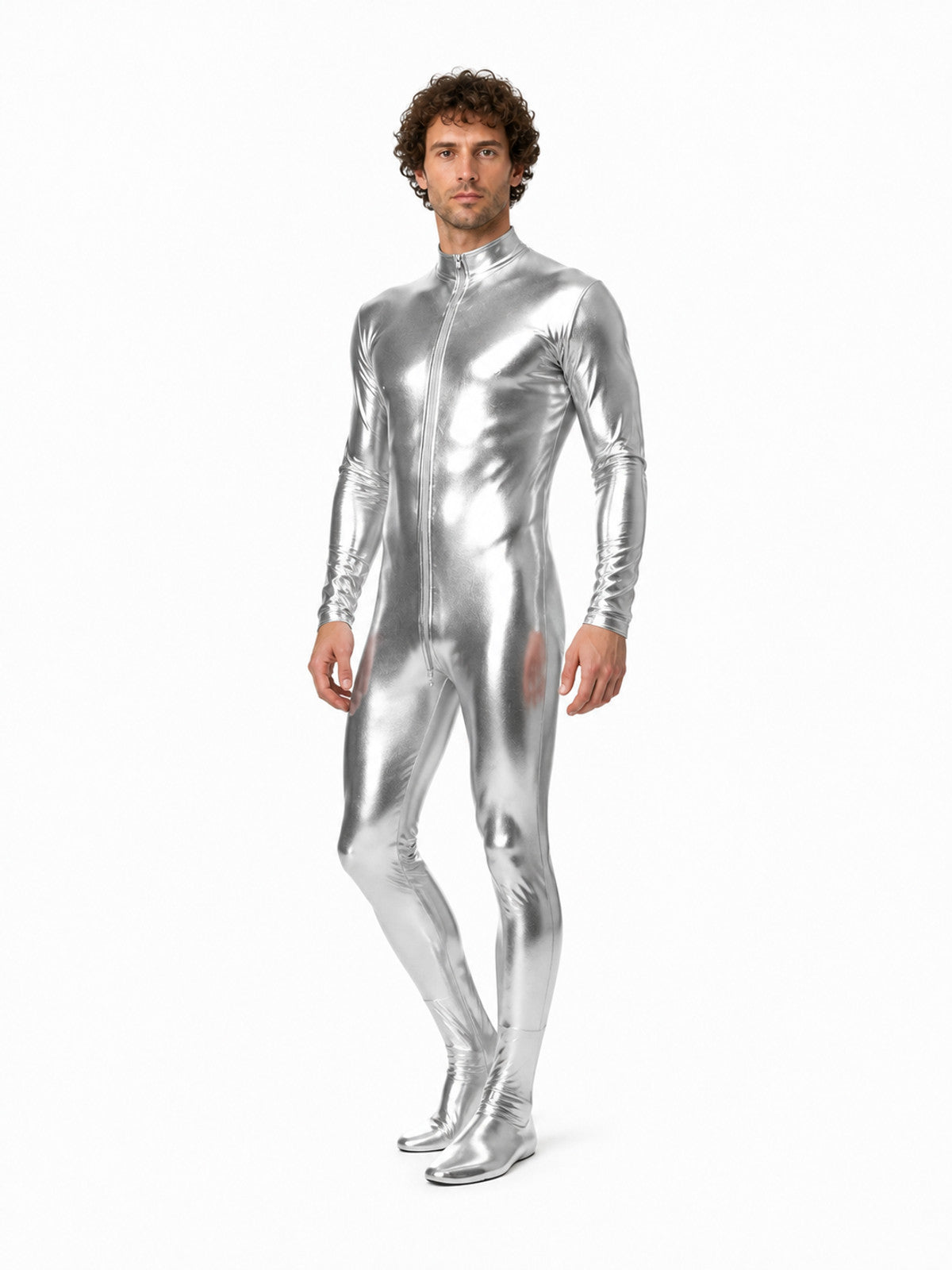 Glossy Silver Stage Jumpsuit product detail