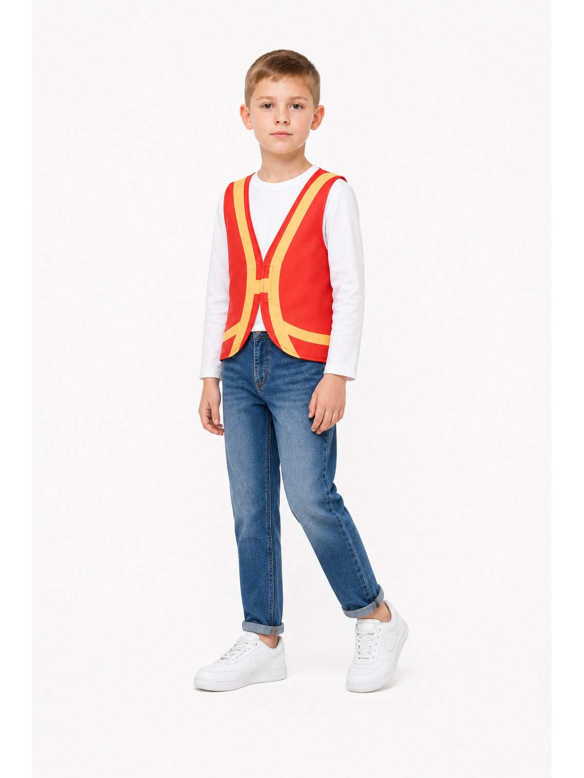 Zootopia Costume Vest, Red with Yellow Trim Costumes detail