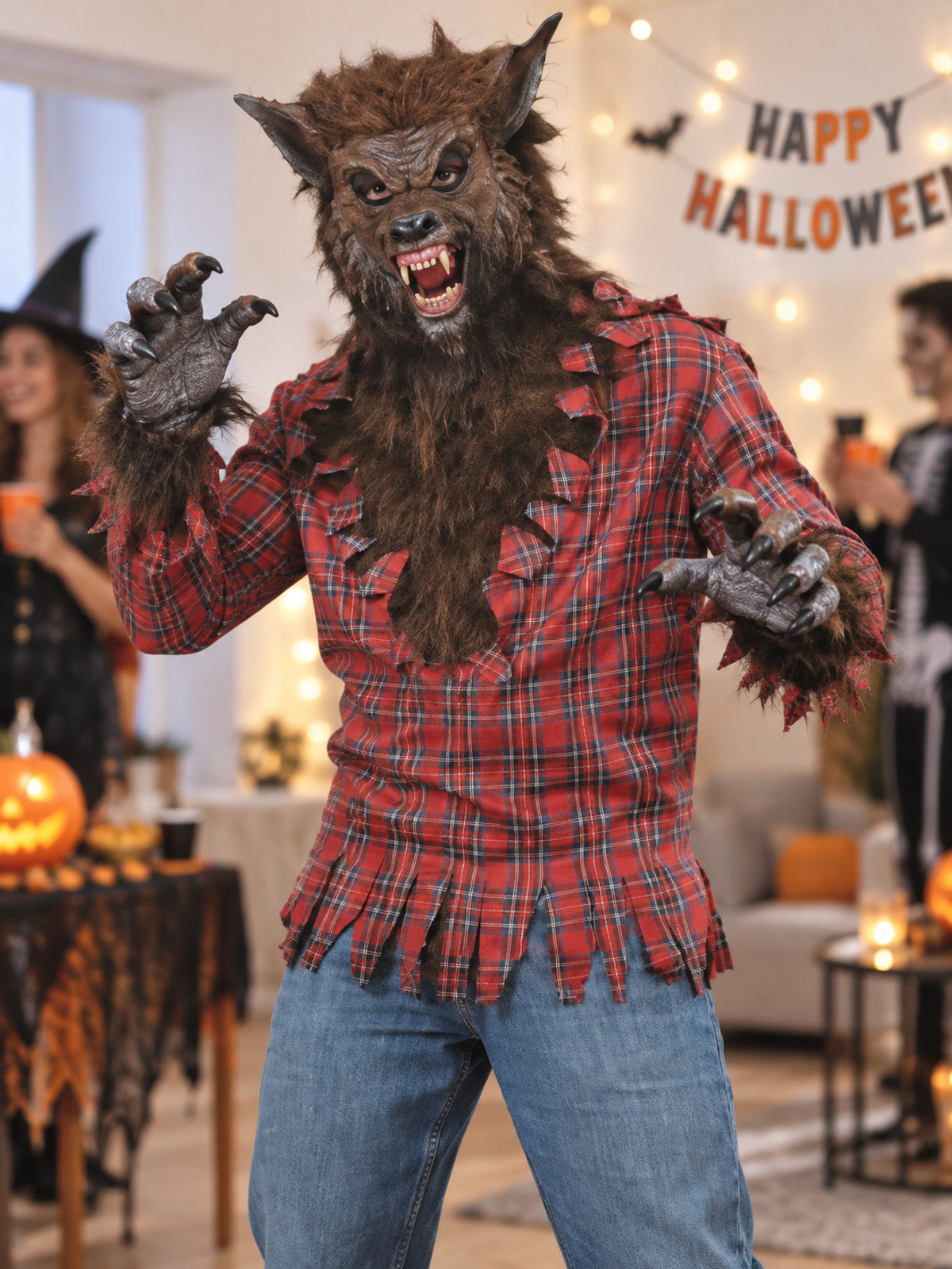 Werewolf Costume with Mask, Gloves, and Pants