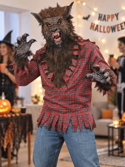 Werewolf Costume with Mask, Gloves, and Pants