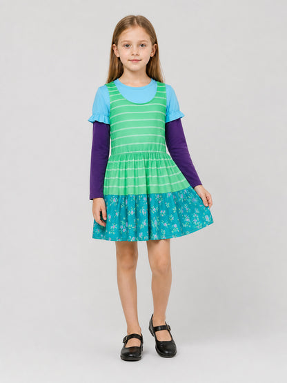 Children's Cosplay Costume: Dress with Striped Skirt Costume Dresses detail