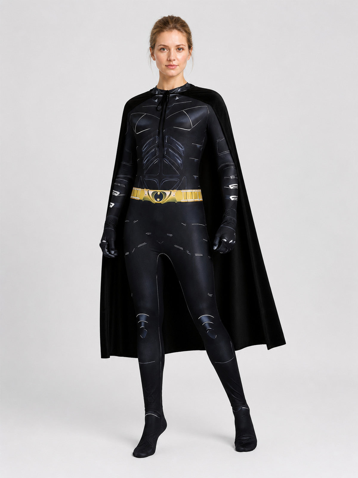 Batman Costume: Fitted Jumpsuit with Cape Costume Capes detail