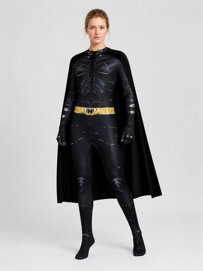 Batman Costume: Fitted Jumpsuit with Cape Costume Capes detail
