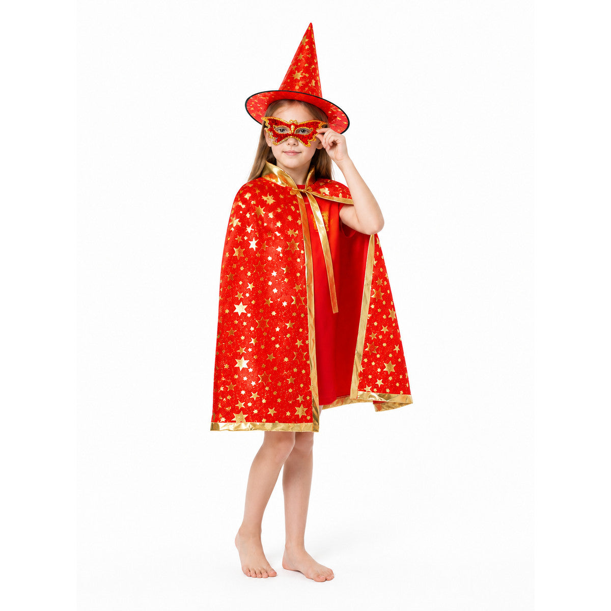 Kids' Halloween Cape with Hat and Mask Costume Capes detail