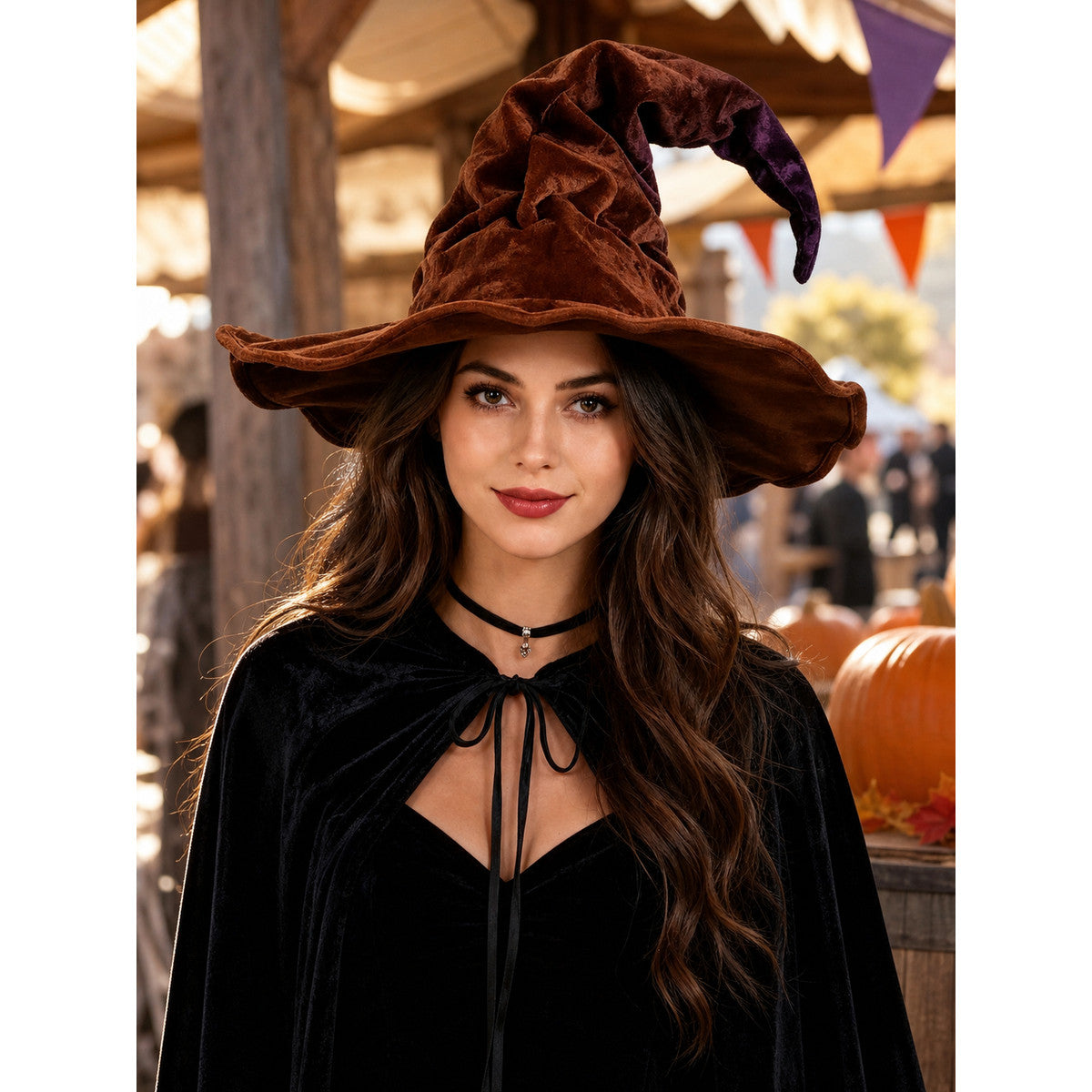 Wide-Brimmed Carnival Witch Hat