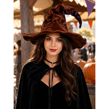 Wide-Brimmed Carnival Witch Hat