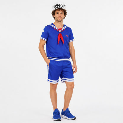 Children's striped sailor costume with cap Costume Headwear detail