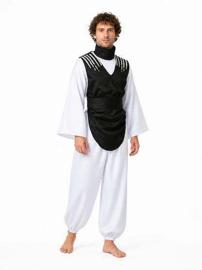 Jujutsu Kaisen Black and White Cosplay Jumpsuit Costumes detail