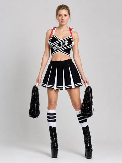 Black and White Cheerleading Performance Costume (S-L)