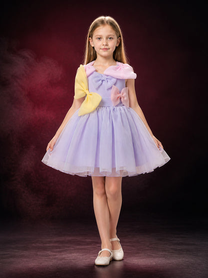 Toddler Girls' Princess Formal Dress, Sleeveless Layered Tulle Skirt With Large main product view