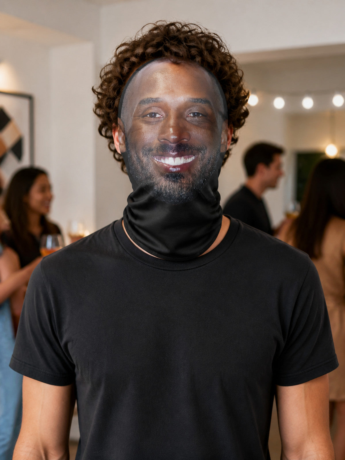 Full-Face Carnival Mask with a Realistic Appearance lifestyle view