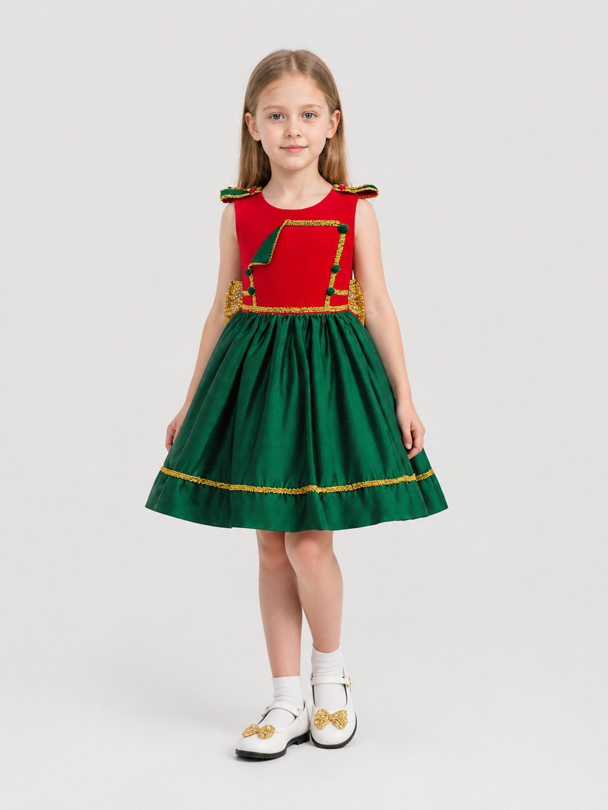 Santa Claus Christmas Dress with Full Skirt Costume Dresses detail
