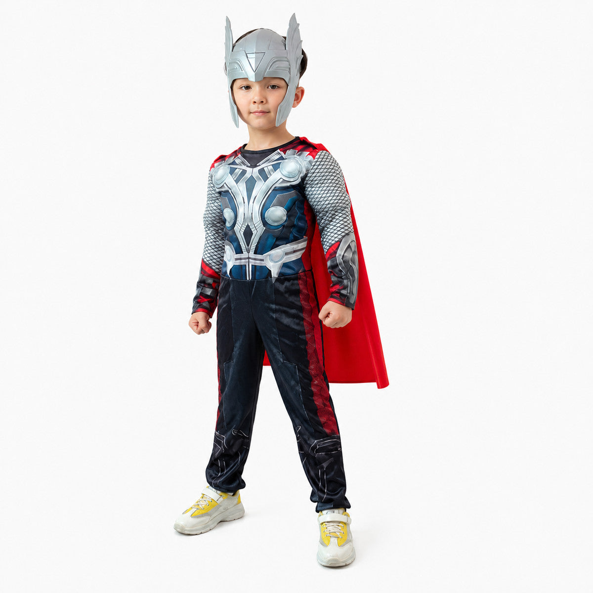 Thor Jumpsuit with Cape and Mask for Halloween Costume Capes detail