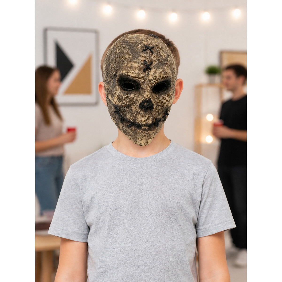 Skull Carnival Mask for Halloween and Cosplay lifestyle view