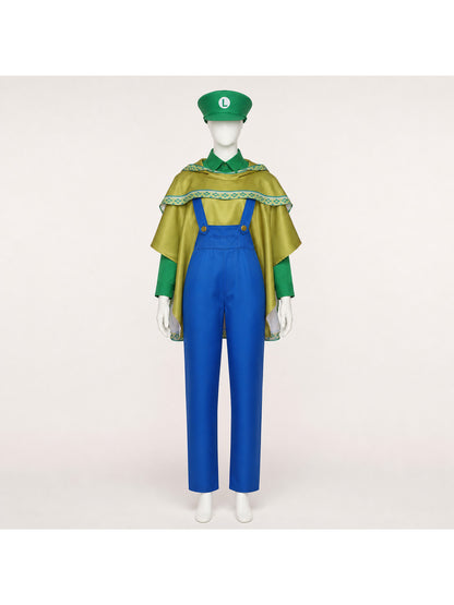 Luigi Cosplay Costume with Cape and Hat Costume Capes detail