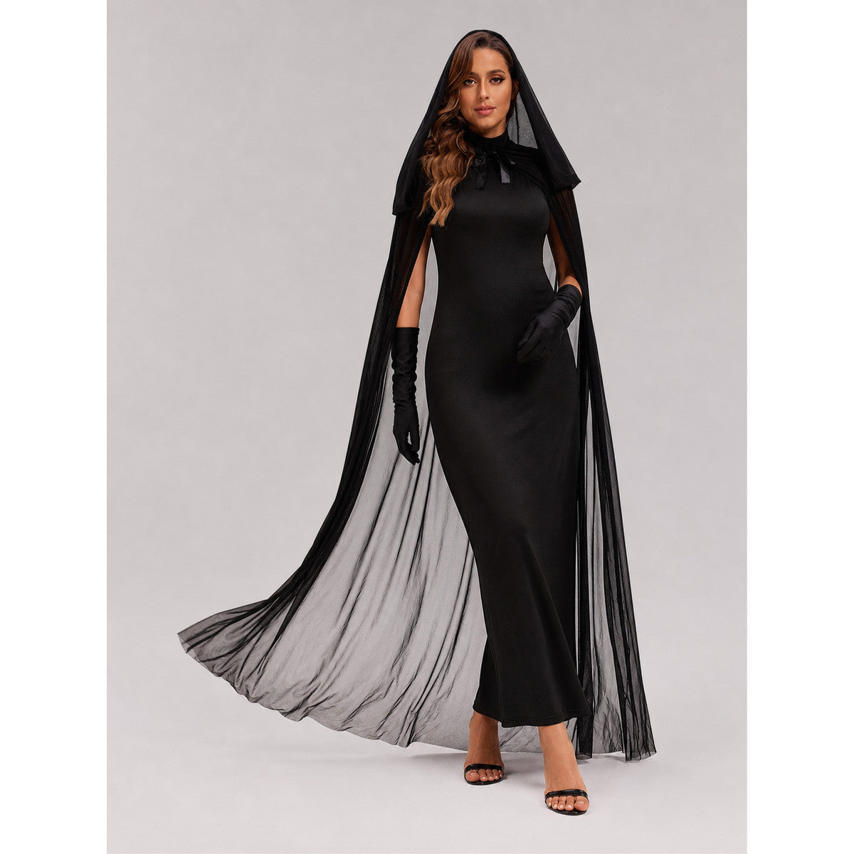 Cosplay Costume: Black Hooded Jumpsuit