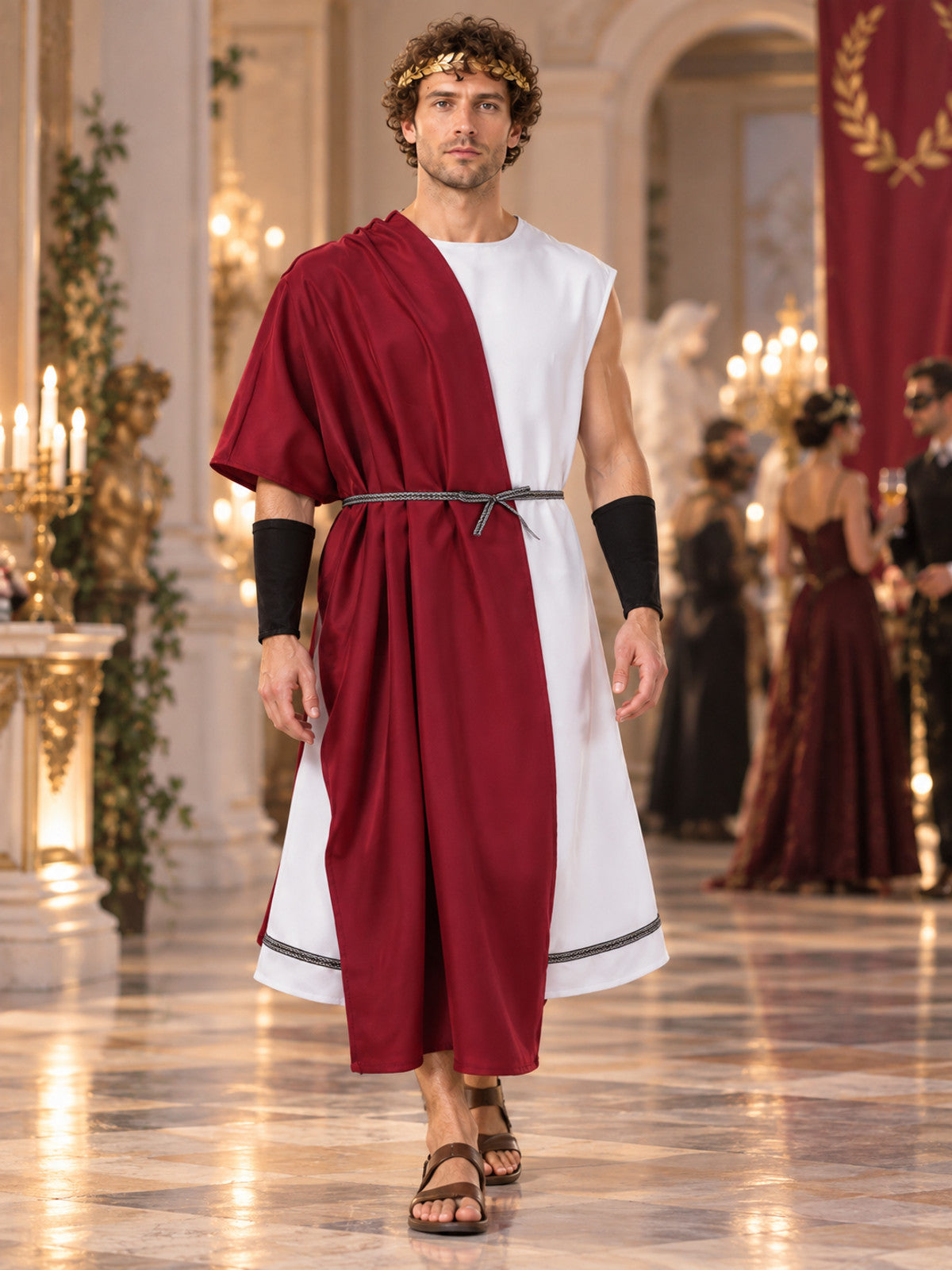 Ancient Greek Costume with an Asymmetrical Robe