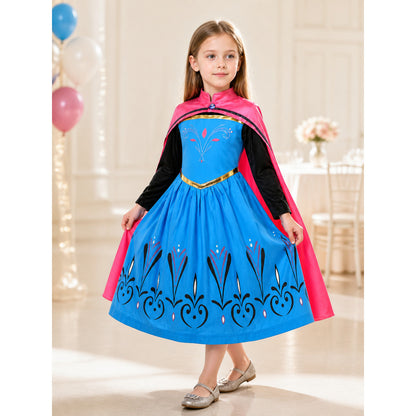 Princess Costume with Pink Cape for Halloween