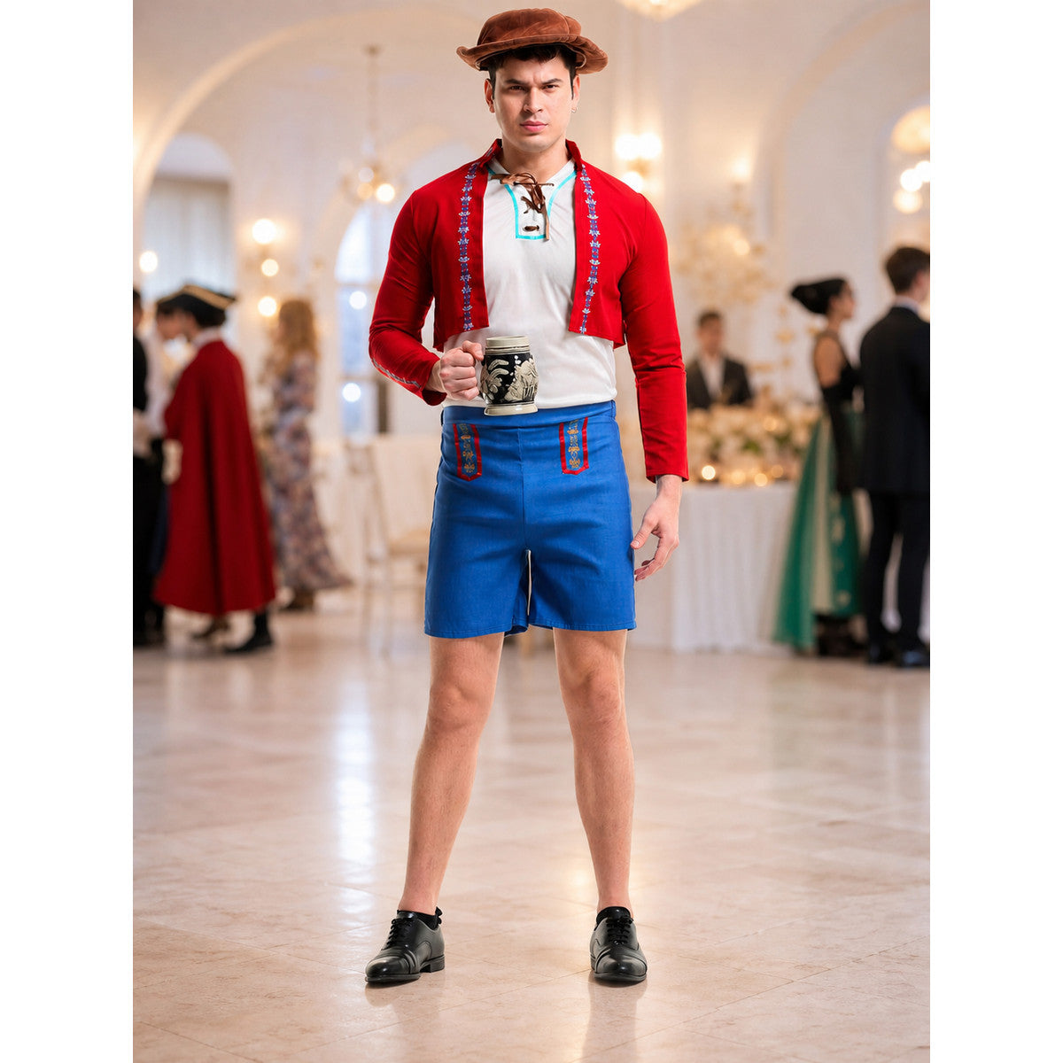 Historical Character Costume for Cosplay with Shorts