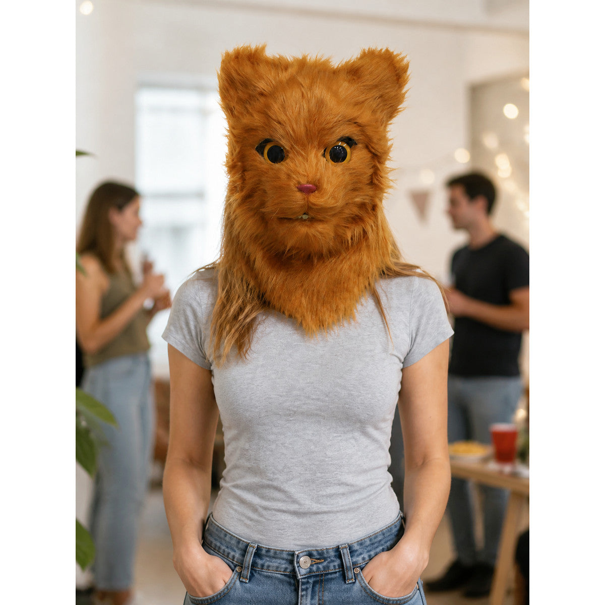 Cat Carnival Mask for Halloween and Cosplay lifestyle view