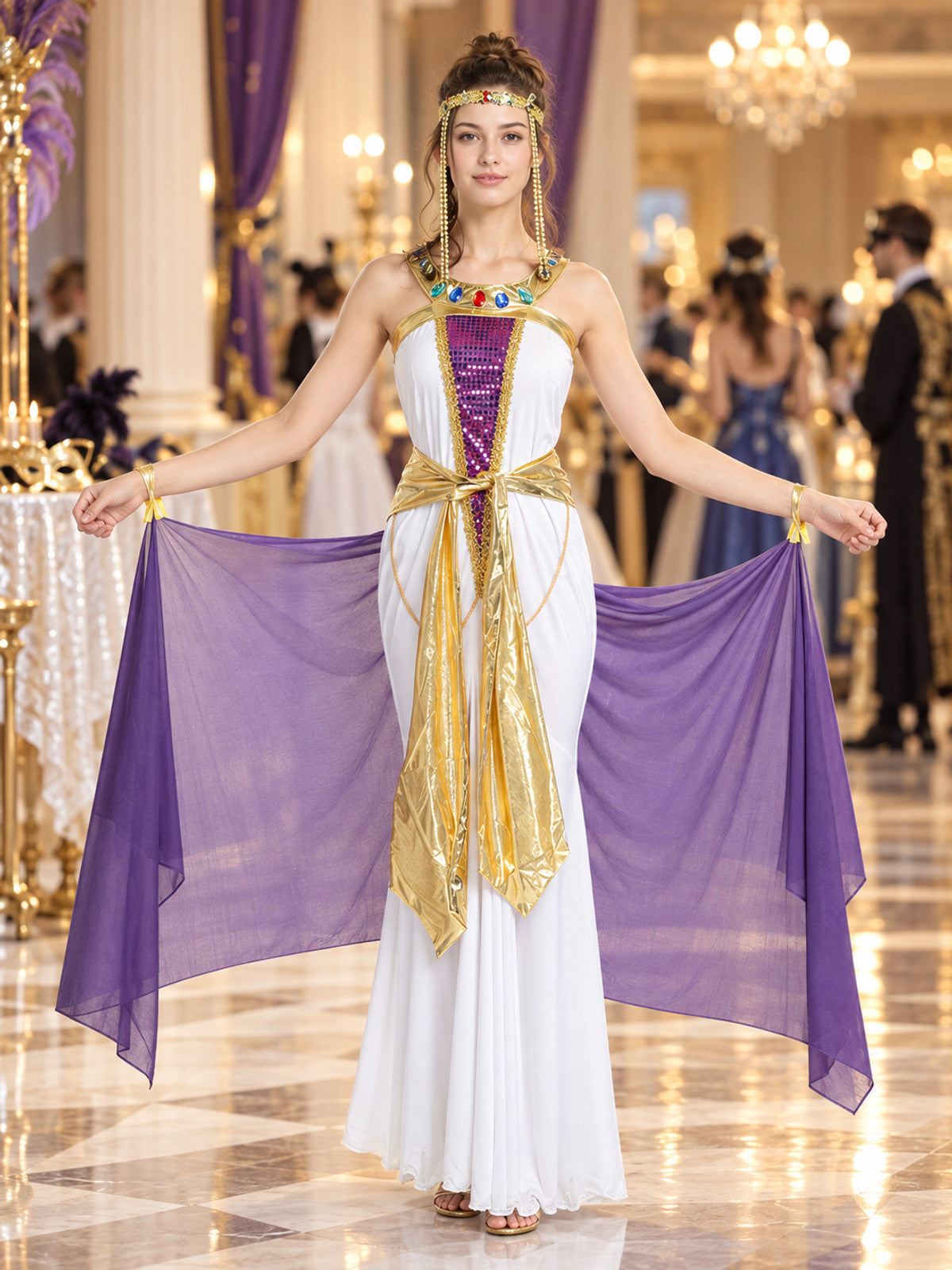Ancient Egyptian-Style Draped Carnival Costume
