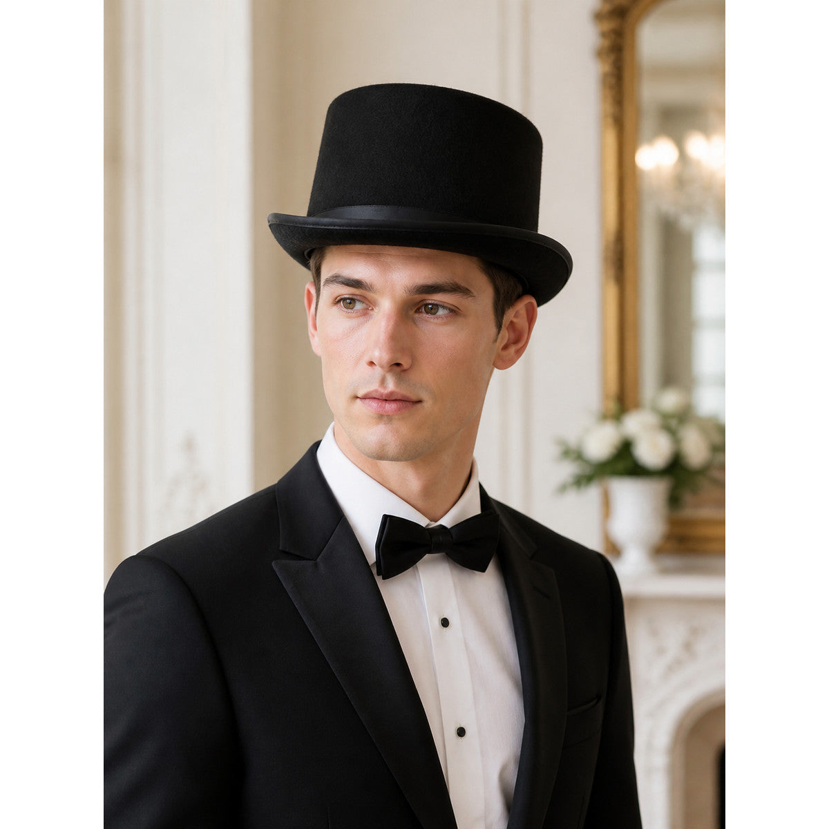 Black Carnival Hat for Magic Tricks and Masquerade lifestyle
