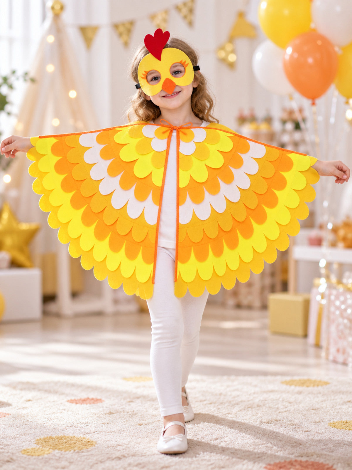 Chicken Carnival Costume with Cape and Mask