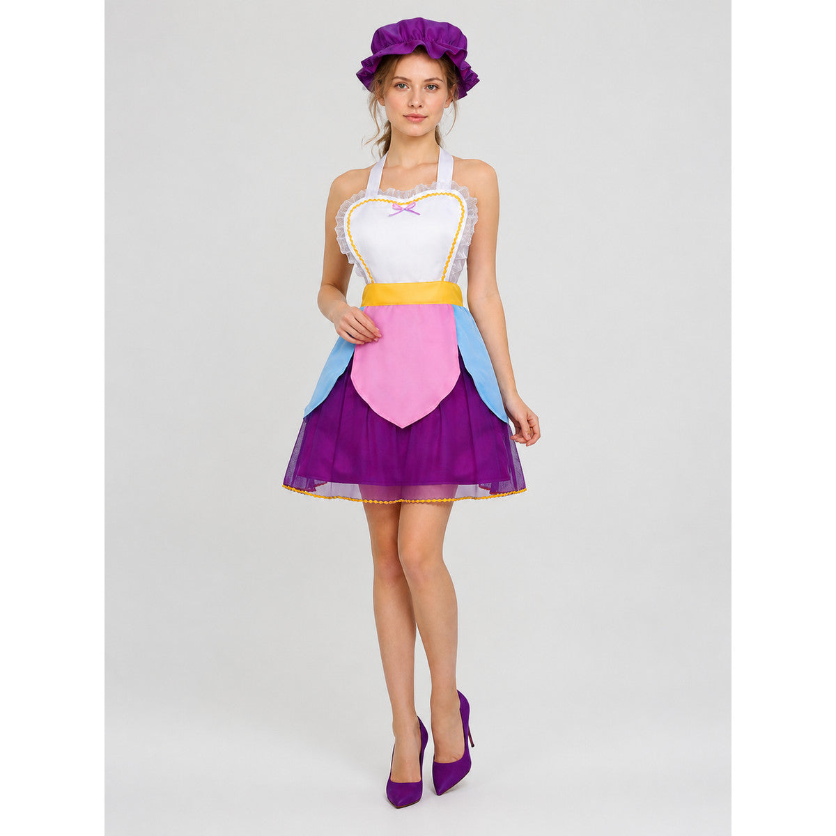Mrs. Potts Costume: Dress and Hat for Cosplay Costume Dresses detail