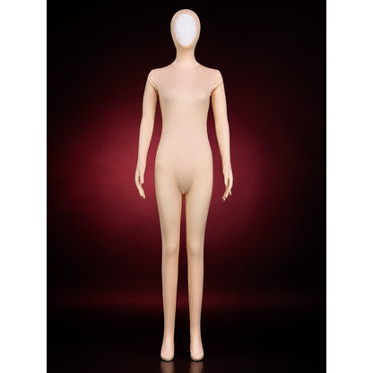 Unisex Flesh Color Hooded Bodysuit Costume, Full Coverage Zentai Suit for Kids main product view