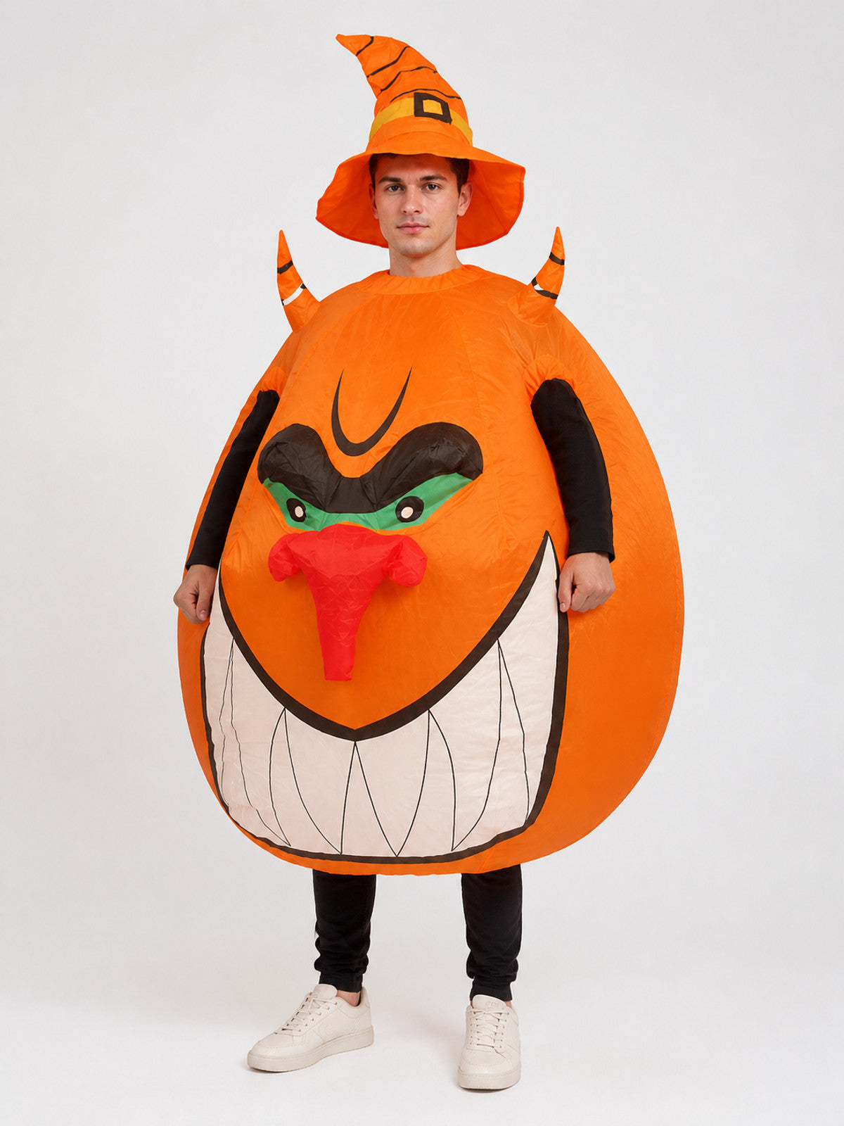 Inflatable Monster Costume with Bright Teeth for Parties