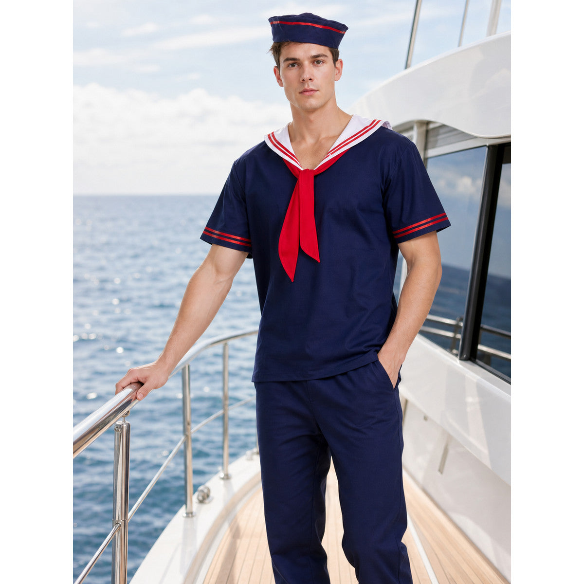 Sailor Costume for Themed Parties with Cap lifestyle
