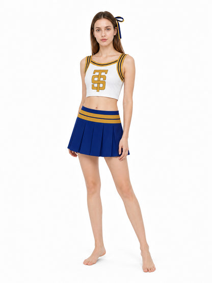 Cheerleading Costume with Pleated Skirt