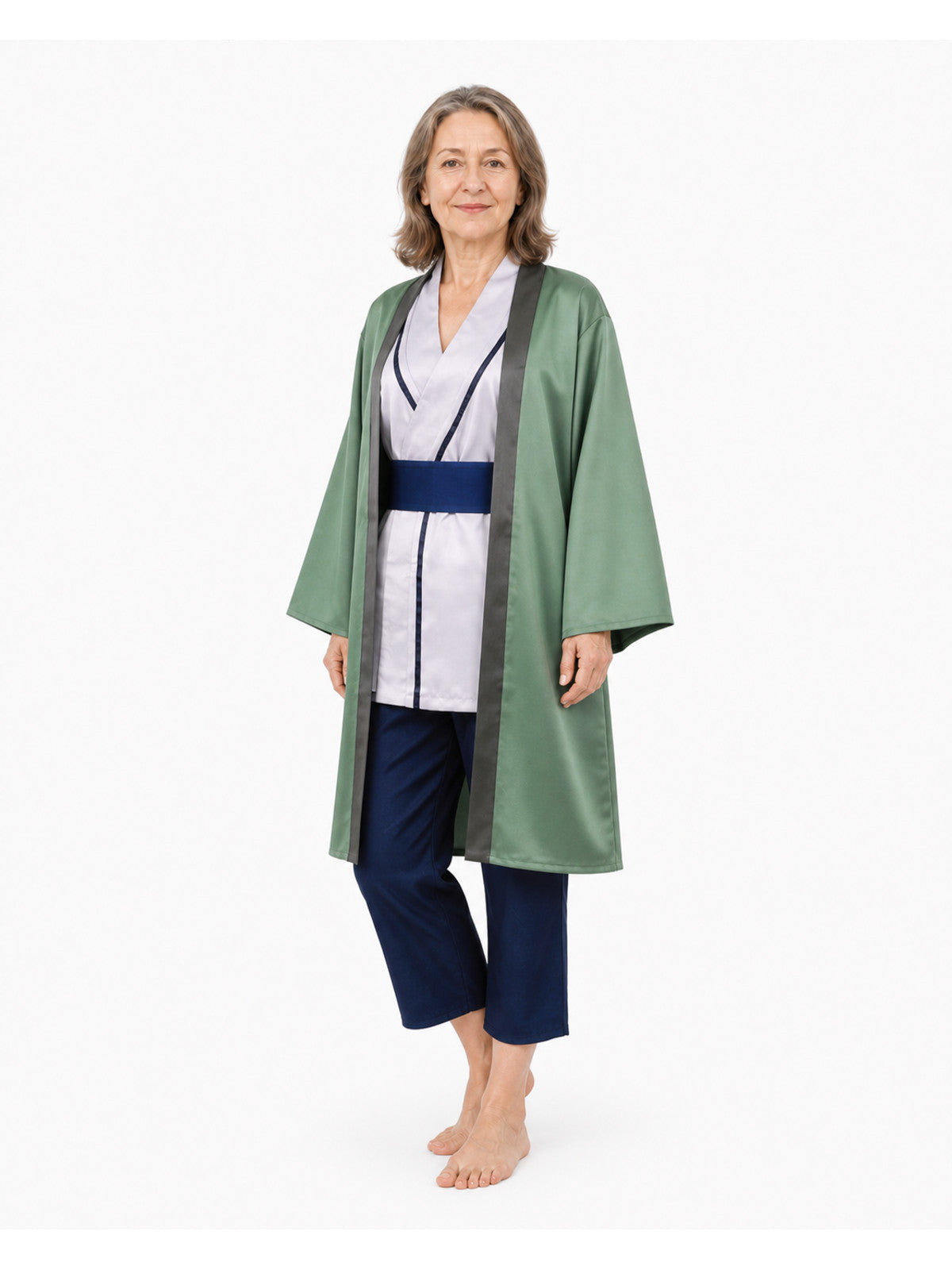 Green Ninja Cosplay Costume with Wide Belt