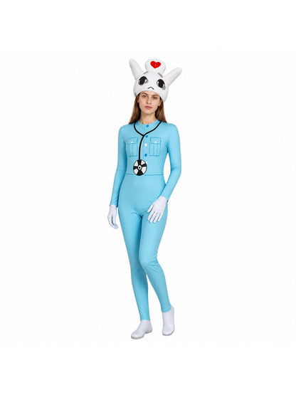 Hooded Kigurumi Carnival Costume with Gloves