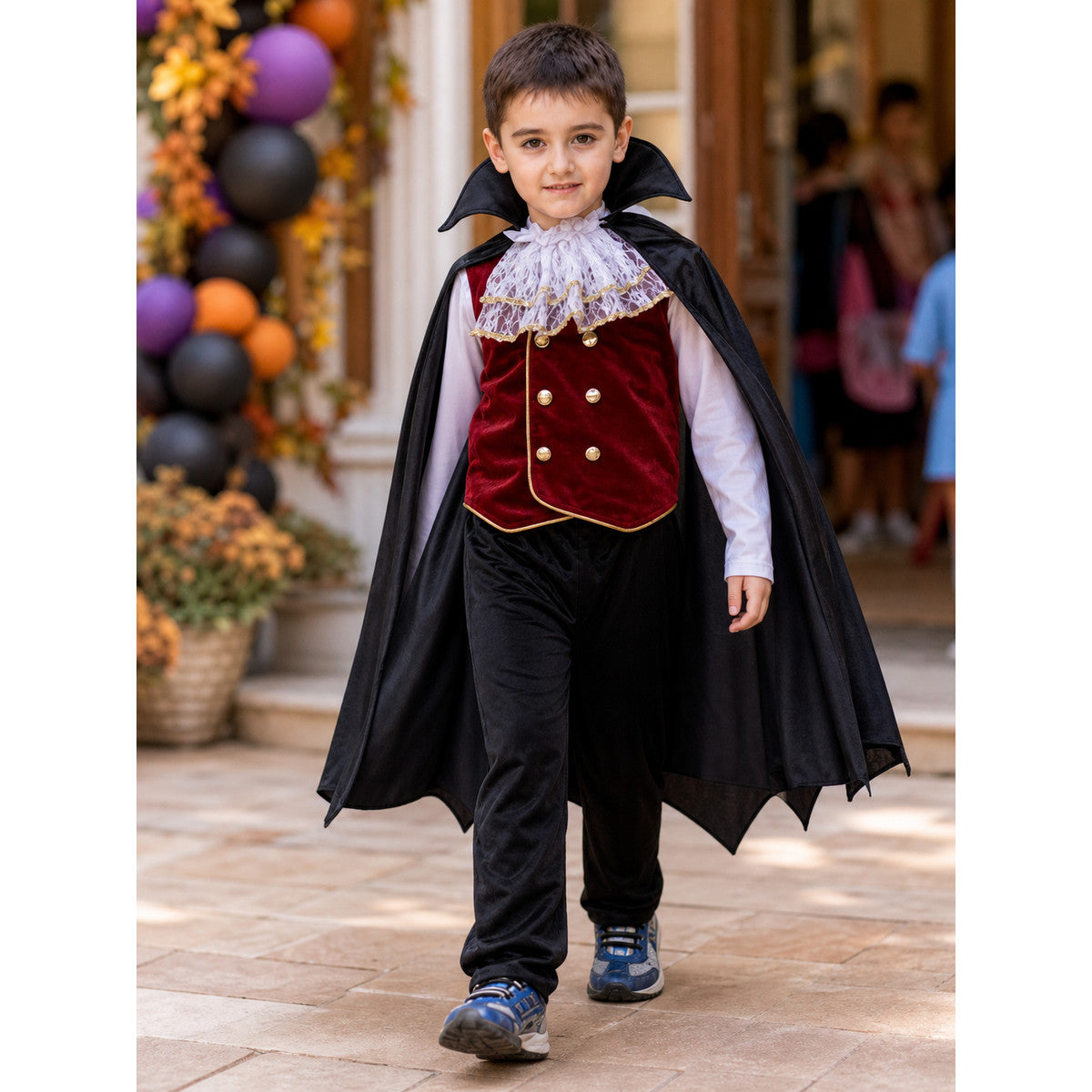 Children's Vampire Costume with Cape and Pants lifestyle view